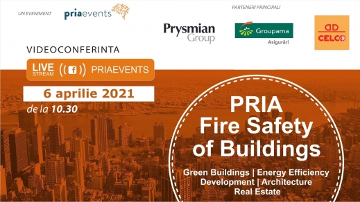 Conferința Pria Fire Safety of Buildings ajunge la ediția a 5-a in 6 aprilie 2021, online de la 10:30